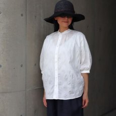 画像25: 【NARU FACTORY】 ローン塩縮ランダムドット ターキーシャツスタンドカラー (25)