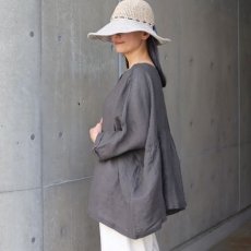 画像15: 【08Mab】リネンシャンブレー2wayギャザーブラウス (15)