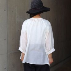 画像3: 【08Mab】コットンシルクギャザーブラウス (3)