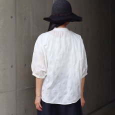 画像27: 【NARU FACTORY】 ローン塩縮ランダムドット ターキーシャツスタンドカラー (27)