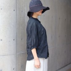 画像2: 【NARU FACTORY】 ローン塩縮ランダムドット ターキーシャツスタンドカラー (2)