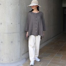 画像19: 【08Mab】リネンシャンブレー2wayギャザーブラウス (19)