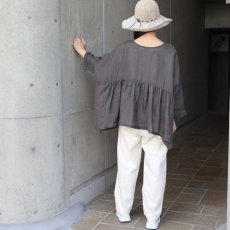 画像21: 【08Mab】リネンシャンブレー2wayギャザーブラウス (21)