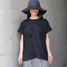 画像14: 【ista-ire】コットンジャージー　無地フリルドット (14)