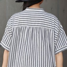 画像7: 【ista-ire】太ストライプ　切替ワイドシャツ (7)