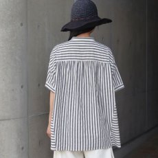 画像3: 【ista-ire】太ストライプ　切替ワイドシャツ (3)