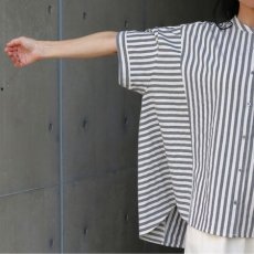 画像5: 【ista-ire】太ストライプ　切替ワイドシャツ (5)