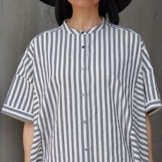 画像6: 【ista-ire】太ストライプ　切替ワイドシャツ (6)