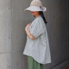画像17: 【ista-ire】太ストライプ　切替ワイドシャツ (17)
