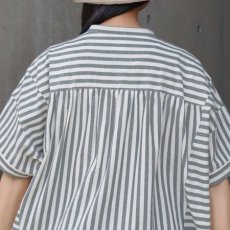画像20: 【ista-ire】太ストライプ　切替ワイドシャツ (20)