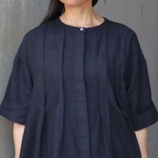 画像6: 【08Mab】14番手リネンタックバンドブラウス (6)