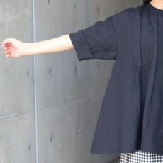 画像5: 【08Mab】14番手リネンタックバンドブラウス (5)