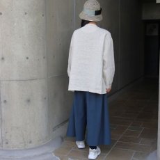 画像11: 08Mab 14番手リネンワイドピンタック前あきブラウス (11)