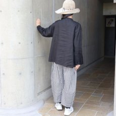 画像25: 08Mab 14番手リネンワイドピンタック前あきブラウス (25)