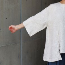 画像5: 【08Mab】リネンシャンブレーサイドボタンブラウス (5)