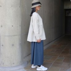 画像10: 08Mab 14番手リネンワイドピンタック前あきブラウス (10)