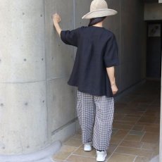画像12: 【08Mab】14番手リネンタックバンドブラウス (12)