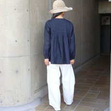 画像11: 【08Mab】リネンピンタックボリュームブラウス (11)