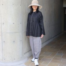 画像22: 08Mab 14番手リネンワイドピンタック前あきブラウス (22)