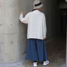 画像12: 08Mab 14番手リネンワイドピンタック前あきブラウス (12)