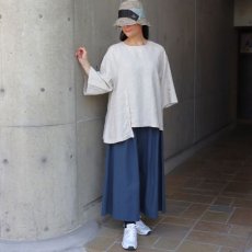 画像9: 【08Mab】リネンシャンブレーサイドボタンブラウス (9)