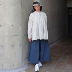 画像8: 08Mab 14番手リネンワイドピンタック前あきブラウス (8)