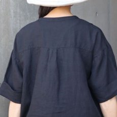 画像7: 【08Mab】14番手リネンタックバンドブラウス (7)