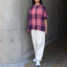 画像9: 20%OFF SALE【ista-ire】マドラスチェックちび衿ワイドシャツ (9)
