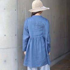 画像14: 【08Mab】21番手リネンウエストギャザーチュニック (14)