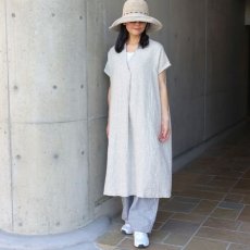 画像12: 【08Mab】9番手リネンセンタータックノースリーブワンピース (12)