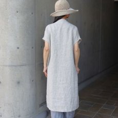 画像18: 【08Mab】9番手リネンセンタータックノースリーブワンピース (18)