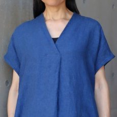 画像10: 【08Mab】9番手リネンセンタータックノースリーブワンピース (10)