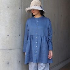画像12: 【08Mab】21番手リネンウエストギャザーチュニック (12)