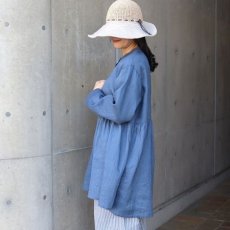 画像15: 【08Mab】21番手リネンウエストギャザーチュニック (15)