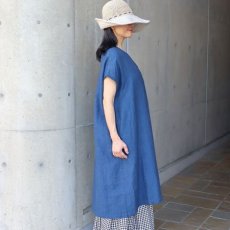 画像6: 【08Mab】9番手リネンセンタータックノースリーブワンピース (6)