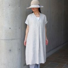 画像16: 【08Mab】9番手リネンセンタータックノースリーブワンピース (16)