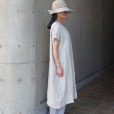 画像17: 【08Mab】9番手リネンセンタータックノースリーブワンピース (17)