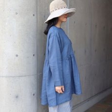 画像13: 【08Mab】21番手リネンウエストギャザーチュニック (13)