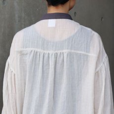 画像7: 20%OFF SALE【ista-ire】テトロンコットンガーゼちび衿ブラウス (7)