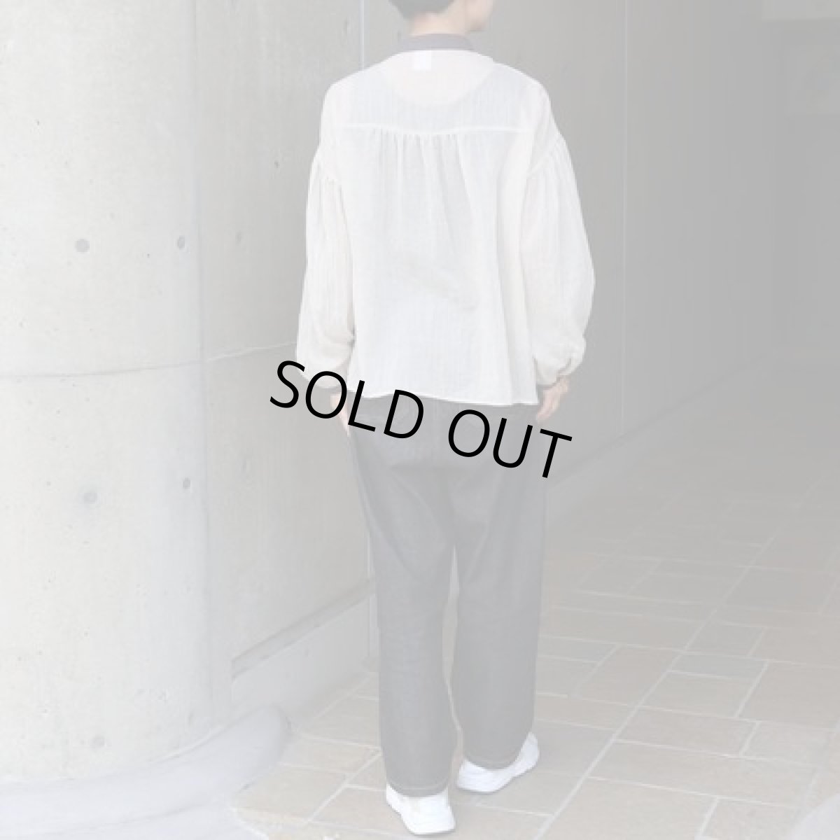画像11: 20%OFF SALE【ista-ire】テトロンコットンガーゼちび衿ブラウス (11)