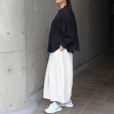 画像12: 20%OFF SALE【ista-ire】しわコットンローン×ドビードット異素材切替ギャザーブラウス (12)
