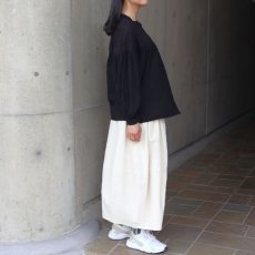 画像10: 20%OFF SALE【ista-ire】しわコットンローン×ドビードット異素材切替ギャザーブラウス (10)