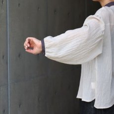 画像8: 20%OFF SALE【ista-ire】テトロンコットンガーゼちび衿ブラウス (8)