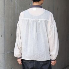 画像3: 20%OFF SALE【ista-ire】テトロンコットンガーゼちび衿ブラウス (3)