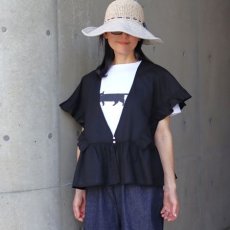 画像16: 【ista-ire】コットンラミー　ラッフルブラウス (16)