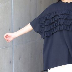 画像5: 【ista-ire】リネンブレンドガーゼ　フリルテープTEE (5)