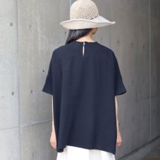 画像3: 【ista-ire】リネンブレンドガーゼ　フリルテープTEE (3)