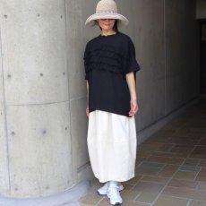 画像8: 【ista-ire】リネンブレンドガーゼ　フリルテープTEE (8)