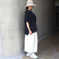 画像9: 【ista-ire】リネンブレンドガーゼ　フリルテープTEE (9)
