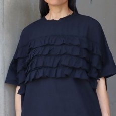 画像6: 【ista-ire】リネンブレンドガーゼ　フリルテープTEE (6)